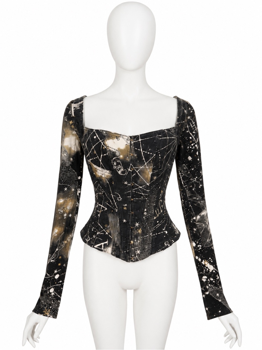 Vintage Roberto Cavalli 2003 Constellation Astrology Corset Top Size Large